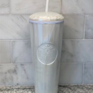 NWOT Starbucks White Dome Top Cold Tumbler